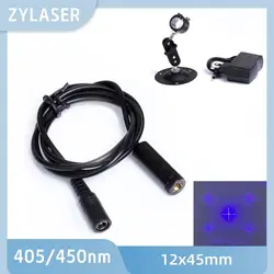 405/450nm DOE Viewfinder Focusable D12x45mm Laser Module 10mw 50mw 200mw for Wood Positioning Cutting with Bracket and adapter