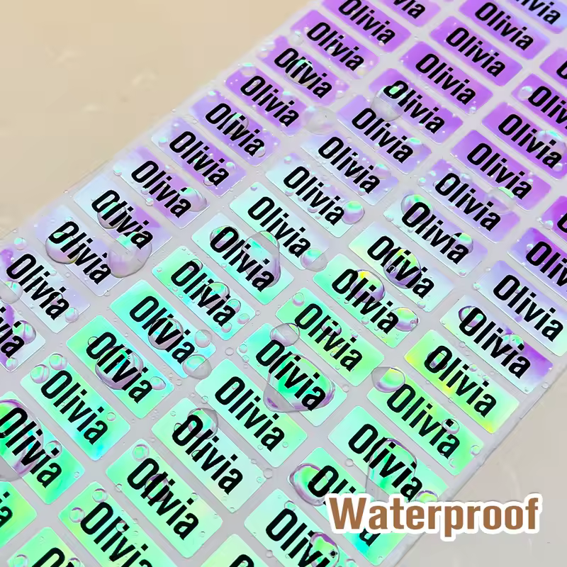 Kawaii Waterproof Name Tag Sticker Custom Adhesive Stationery Decals Personalize First Name Label for Children School Bottle - Image 2
