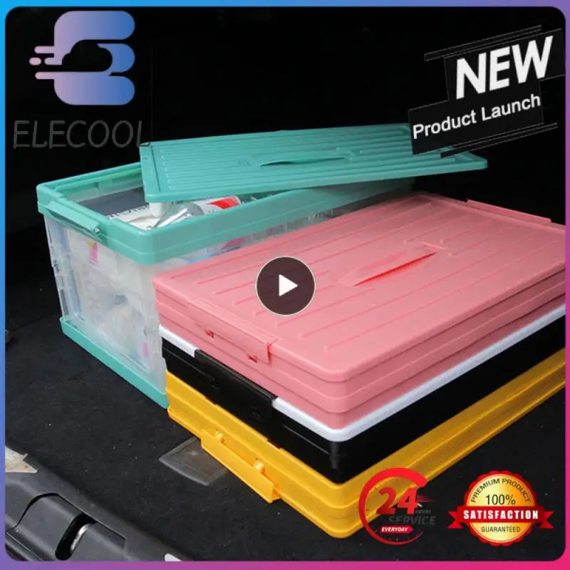 

Car Storage Box Transparent Folding Thickened Hard Portable For Emergency Storage Box Auto Multiuse Tools Car Trunk