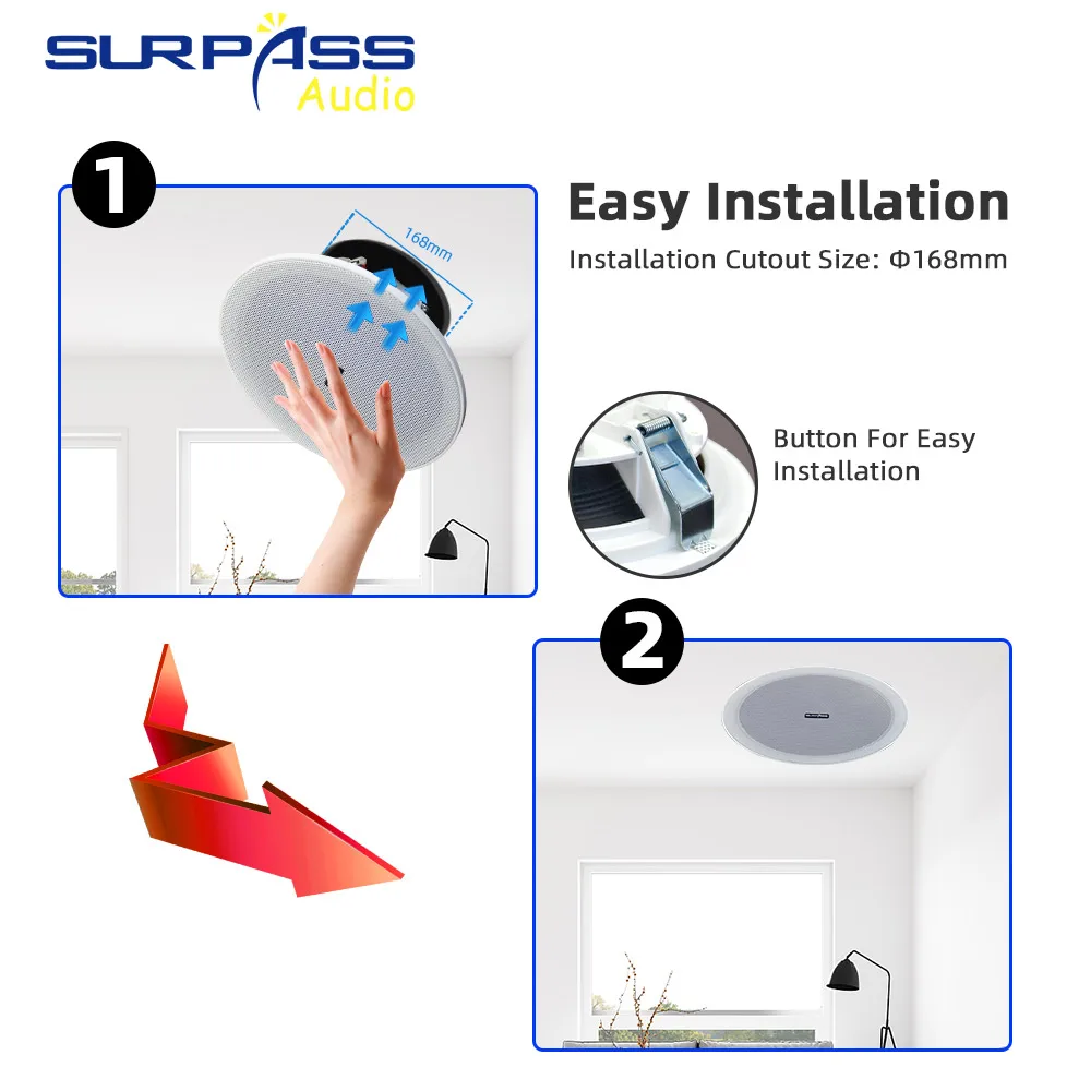 Smart Home Bluetooth Amplificador de Parede Tecla Toque Música Painel Teto Áudio Speaker Stereo Sound Music System Kit para Hotel Banheiro