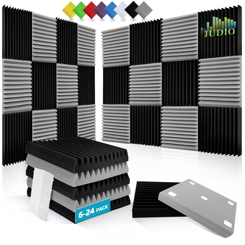 

Soundproofing Acoustic Panel 6/12/24 Pcs, Decor Absorption Panel Home Studio Acoustic Insulation Sound-absorbing Panels