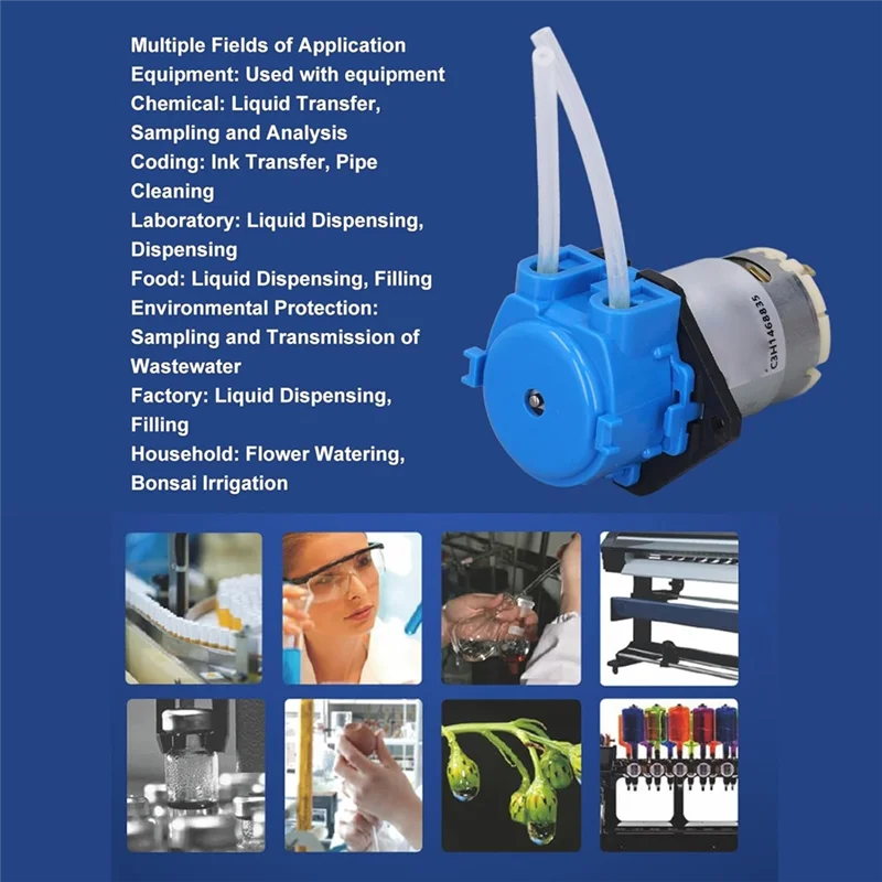 

Мини-перистальтический насос ABBZ для KAMOER 5 Вт постоянного тока, небольшой жидкостный насос с щеткой для аквариумной лаборатории, аналитический маленький дозирующий насос для жидкости «сделай сам»