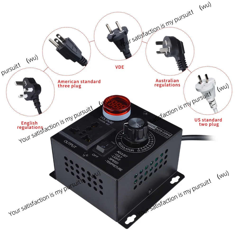 Single-phase electronic 220V voltage regulator AC blower speed controller Angle grinder variable speed stepless voltage
