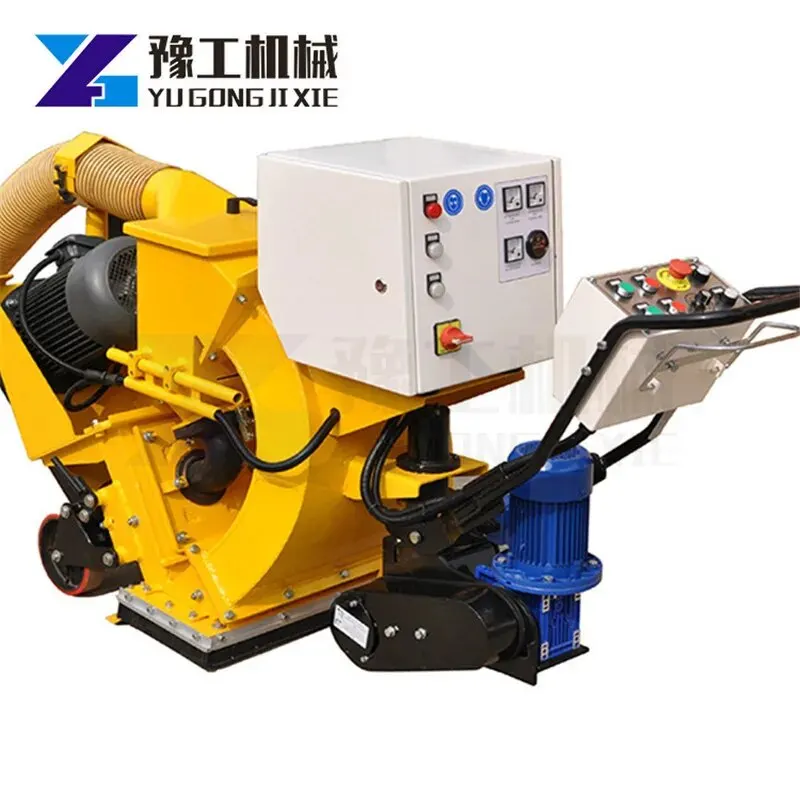 YUGONG Electric Self Propelled Shot Blasting Machine Improves Roughness And Friction Coefficient Of Asphalt Pavement Bridge