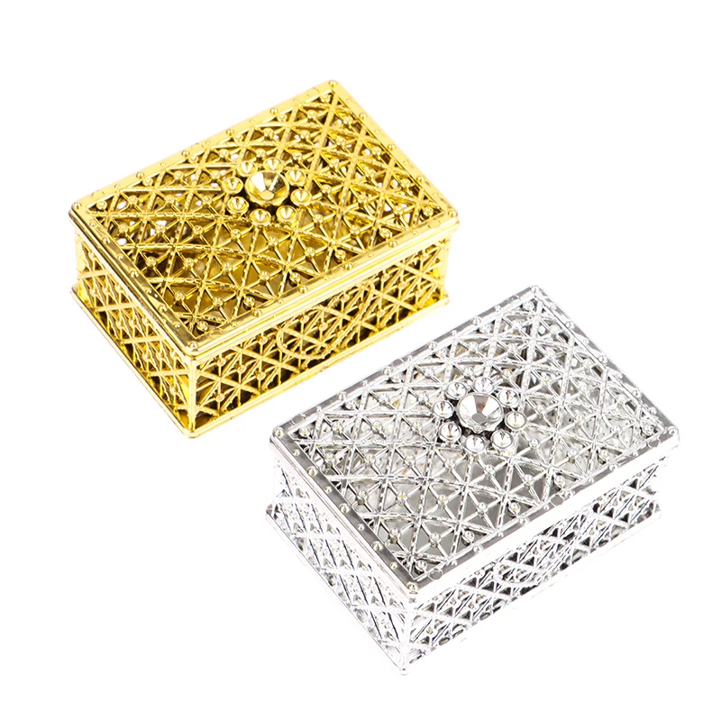 New 1PC Mini Retro Treasure Storage Jewelry Box Candy Necklace Earring Bead Trinket Box Small Wedding Decor Party Favor Gift