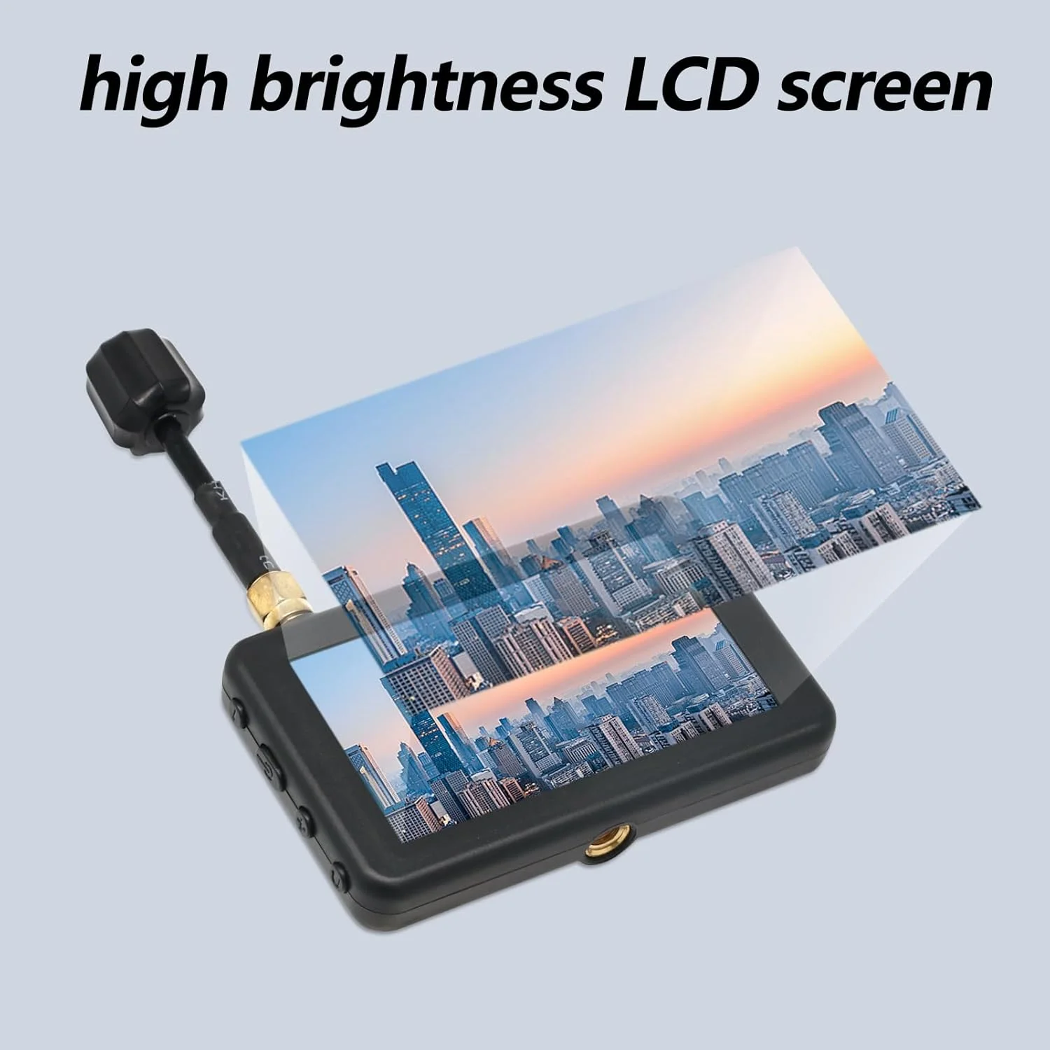 

5.8G 40CH 3 Inch LCD 16:9 480x320 Auto Search FPV Monitor Build-in Battery For RC Multicopter FPV Drone Part
