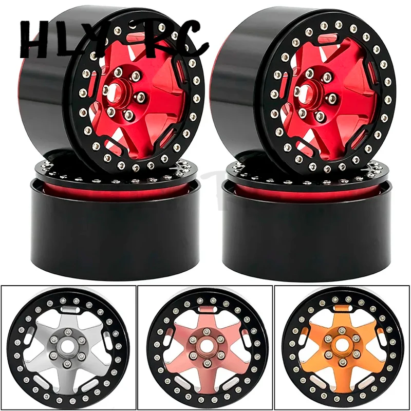 2.2 Inch Metal Wheel Hub 4pcs Tires For 1/8 1/10 Traxxas Trx4 Axial Scx10 Crawler Rc Car Retrofit Accessories Traction Yk4082