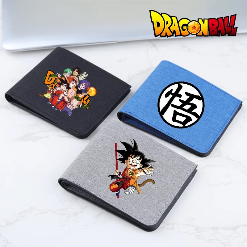 

Dragon Ball Men Wallets Anime Cartoon Fashion Money Clip Boys Hip Hop Credit Card Holder Portable Clutch Pocket Boyfriend Gifts