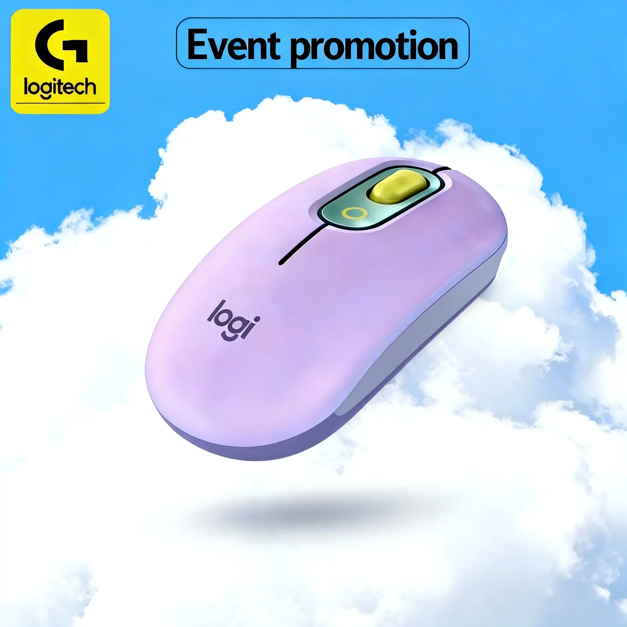 [Limited-Time Offer] Logitech M350Pop Wireless Mouse, Bluetooth multi-device compatible, compact and portable design.