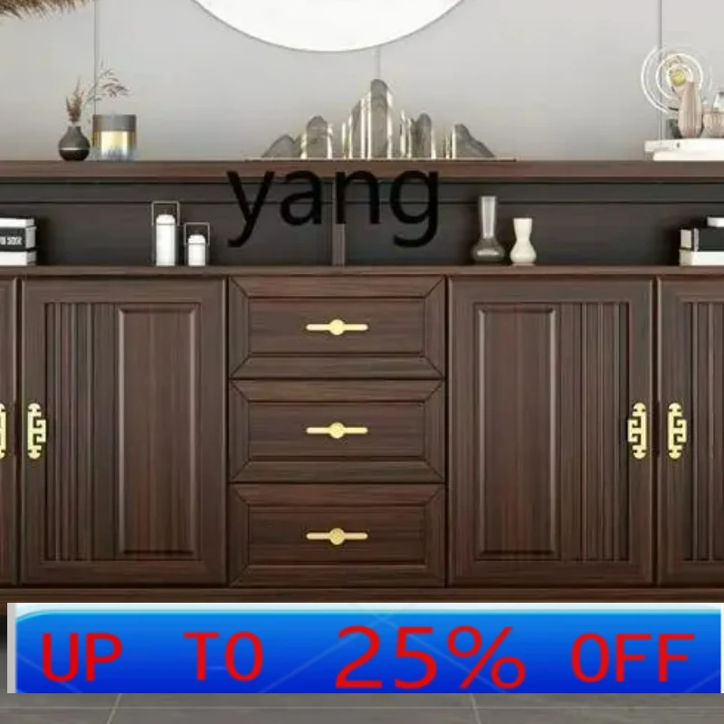 

LTT long and short solid wood porch cabinet storage living room household tea cabinet