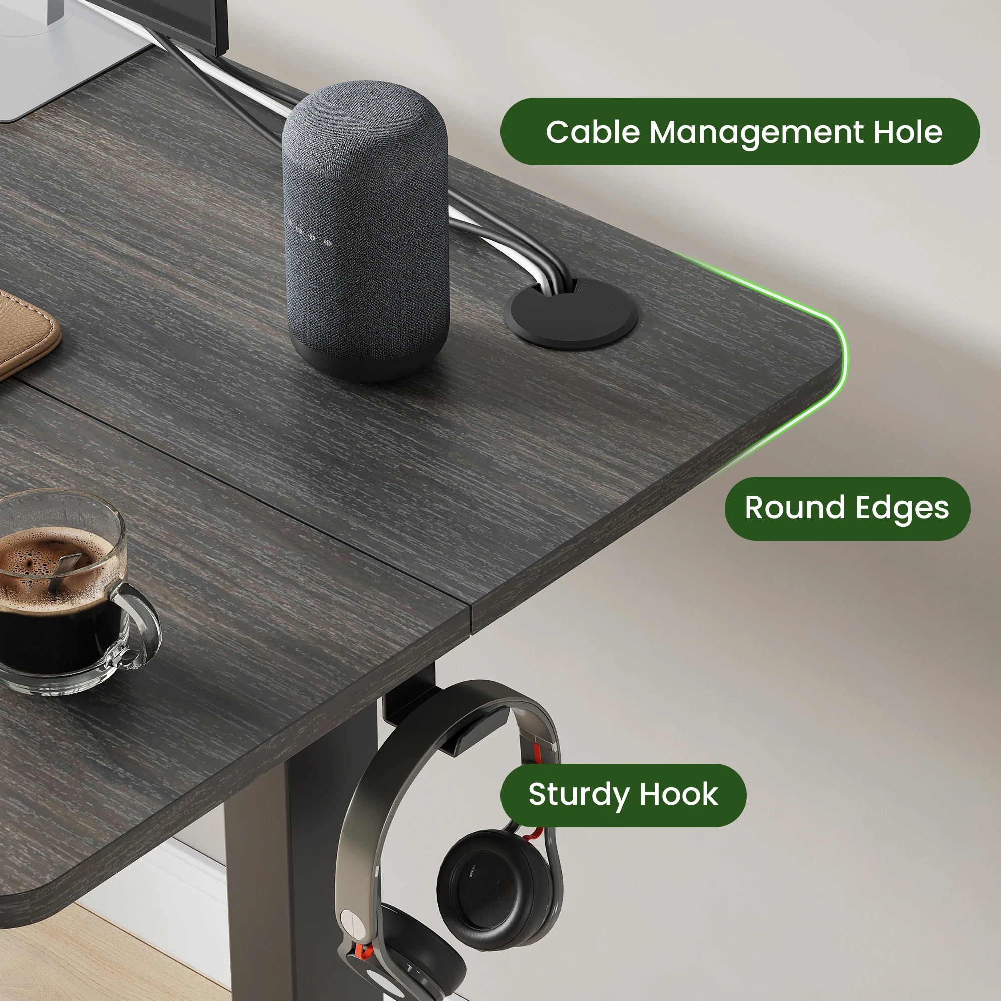 STARY Electric Standing Desk Adjustable Height Sit Stand Home Office Desk with Splice Board