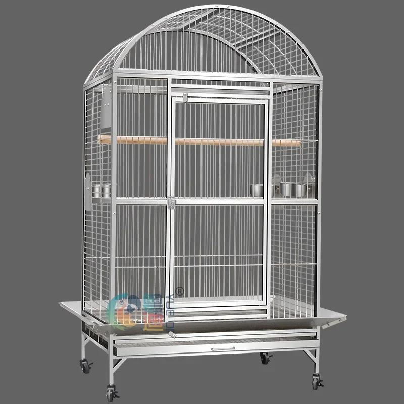 

Stainless Steel Metal Parrot Bird Cage, Extra Large, Giant Large Bird Cage, Villa Parrot Breeding Cage ST68R