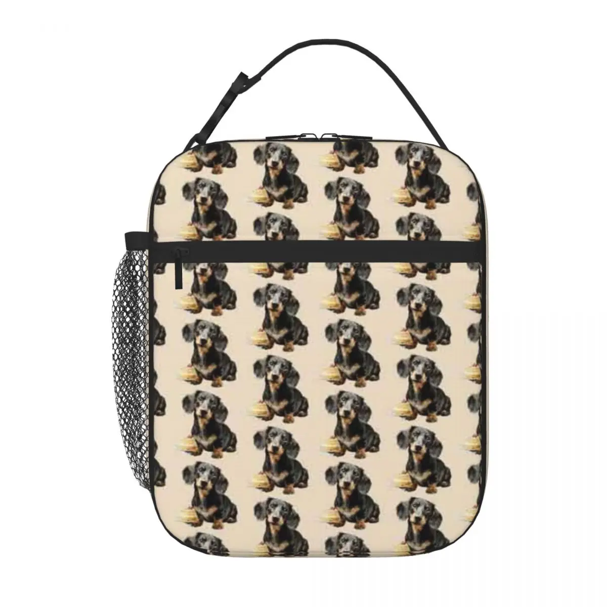 Bestselling Happy Dachshund With Birthday Cake Everyday Use Cooler Lunch Bag Classroom Meal Insulated Lunch Bag