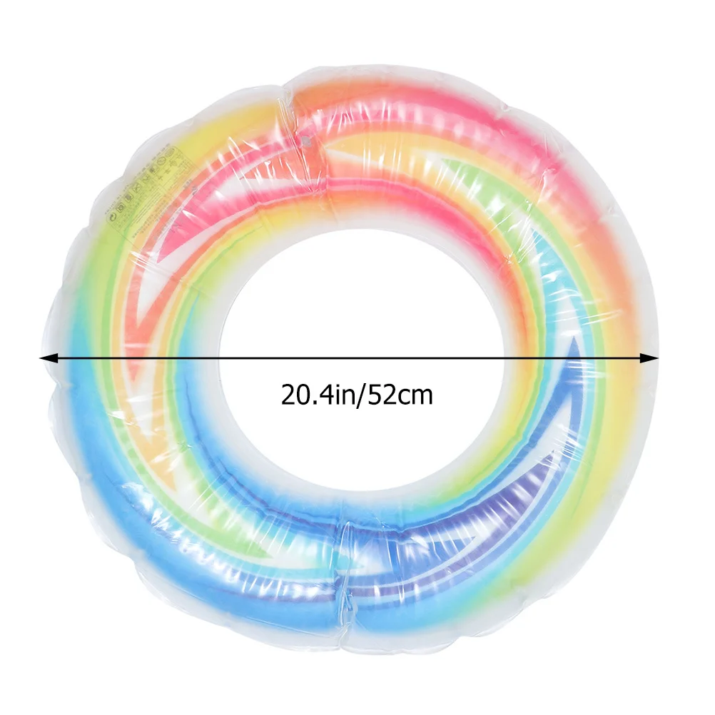 قوس قزح عوامة للسباحة نفخ حمام سباحة أنبوب للبالغين الصيف الشاطئ يطفو في الهواء الطلق المياه متعة الطرف المحمولة البلاستيكية #2