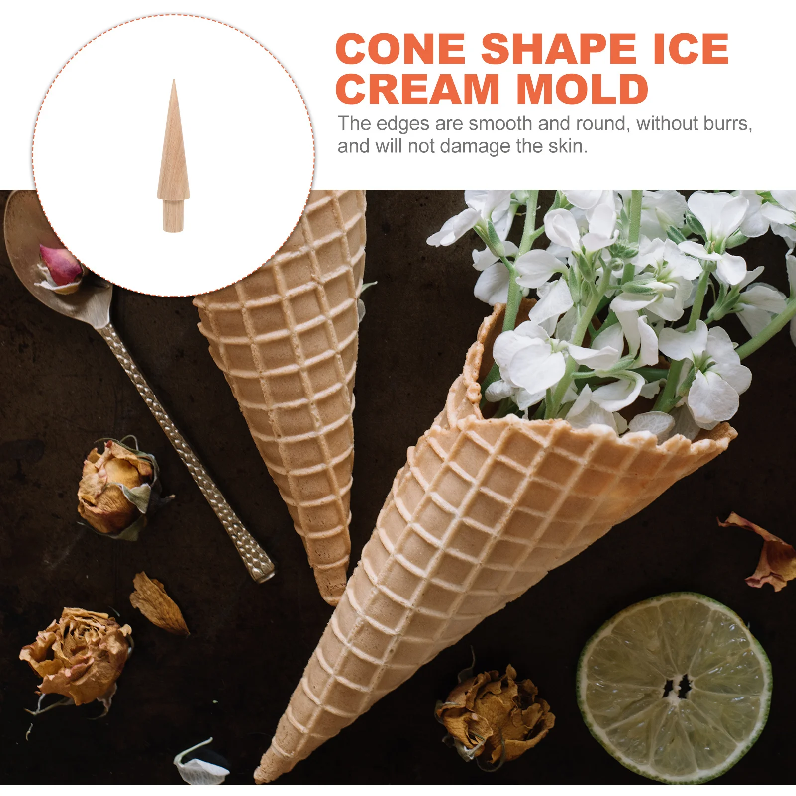 Форма для яичных рулетов с гладкими краями, подходит для конусов мороженого