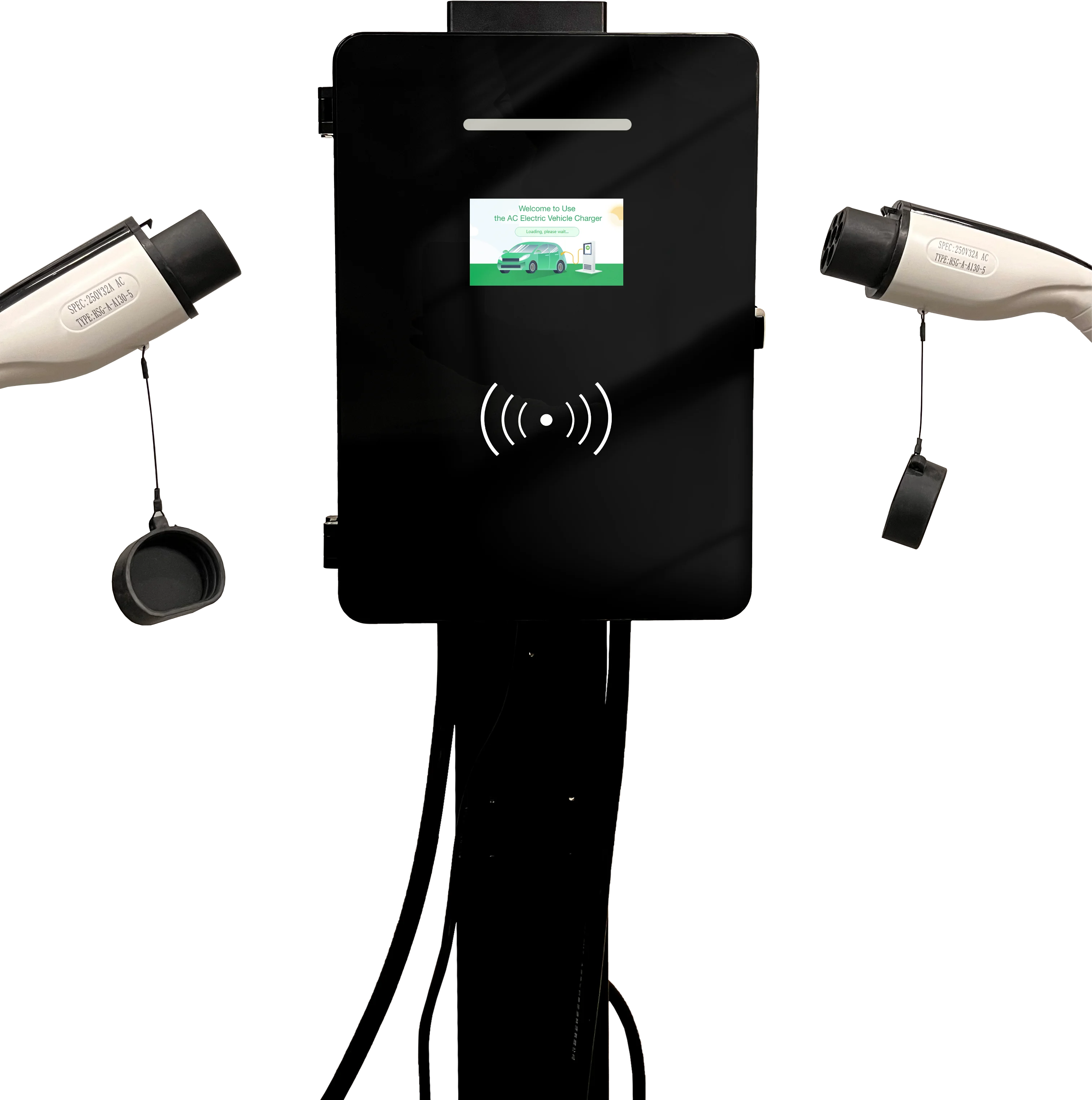 

Wallbox EV Charger Double G-un with Two Sockets 14kw 22kw 44kw AC Charging Station Charging Piles Wallbox with APP RFID WIFI
