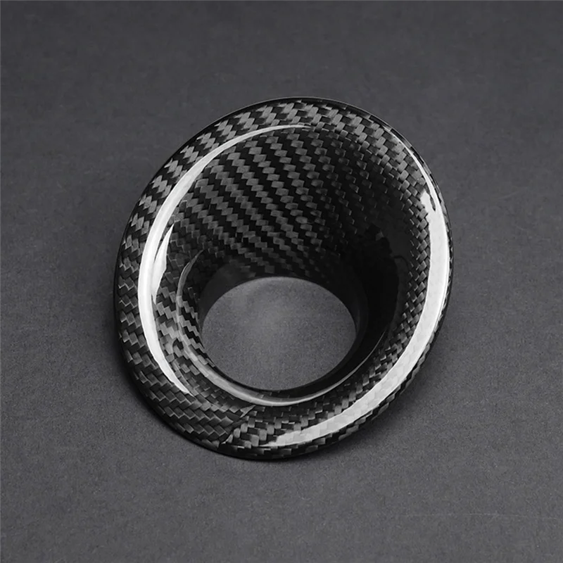 A11F-Real Carbon Fiber Front Fog Light Lamp Cover Trim Decorative Frame Stickers Accessories For Dodge Challenger 2015-2023