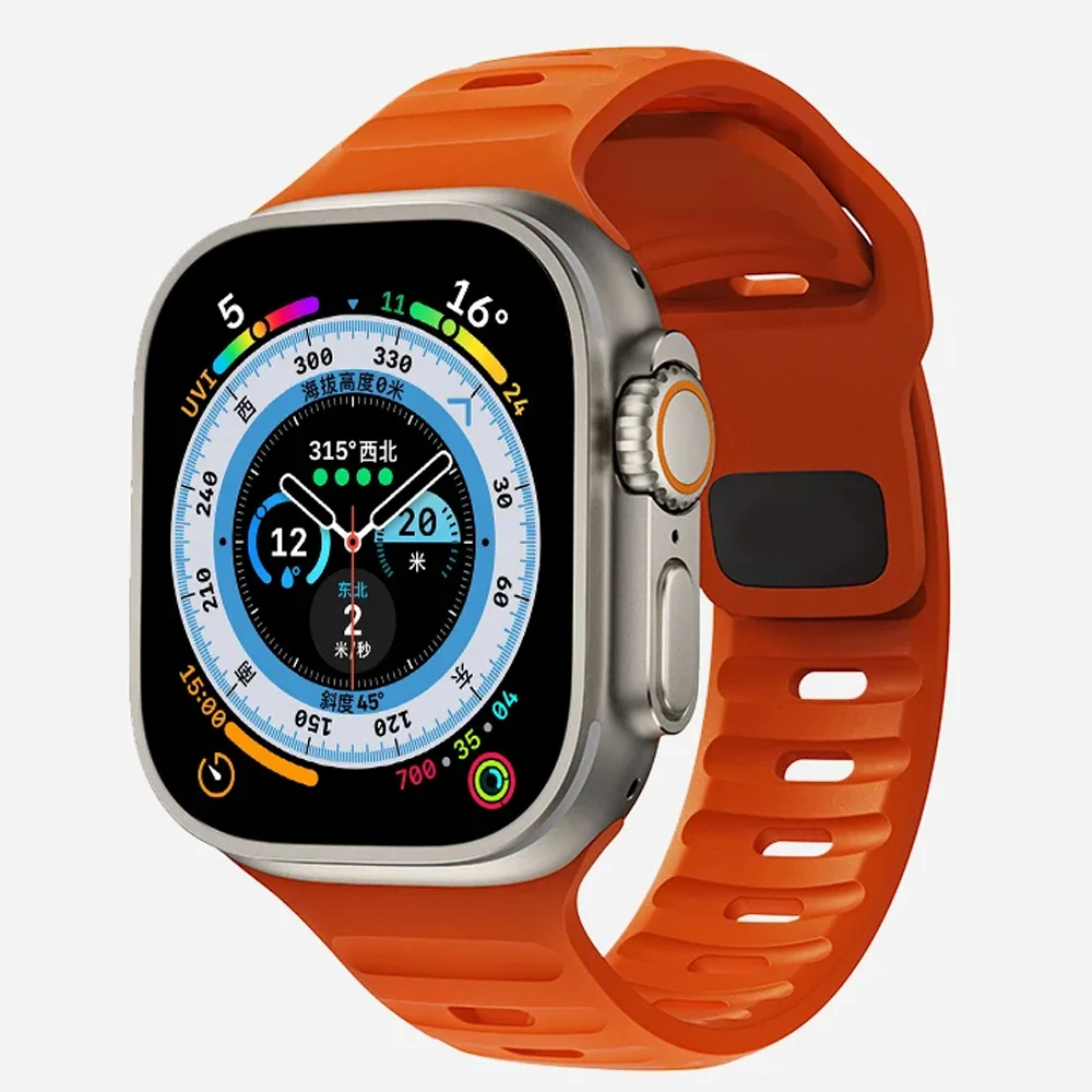 Sport Strap For Apple Watch Ultra 2 band 49mm 40mm 44mm 42mm Silicone Air hole Bracelet iWatch Serie 9 8 7 6 SE 5 4 3 41mm 45mm