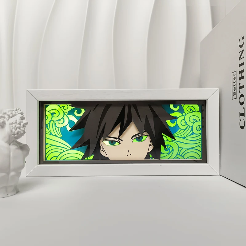Anime Paper Cut Shadow Box Light Remote control model multiple colors Gamer Bedroom Decoration Party Light Decoration