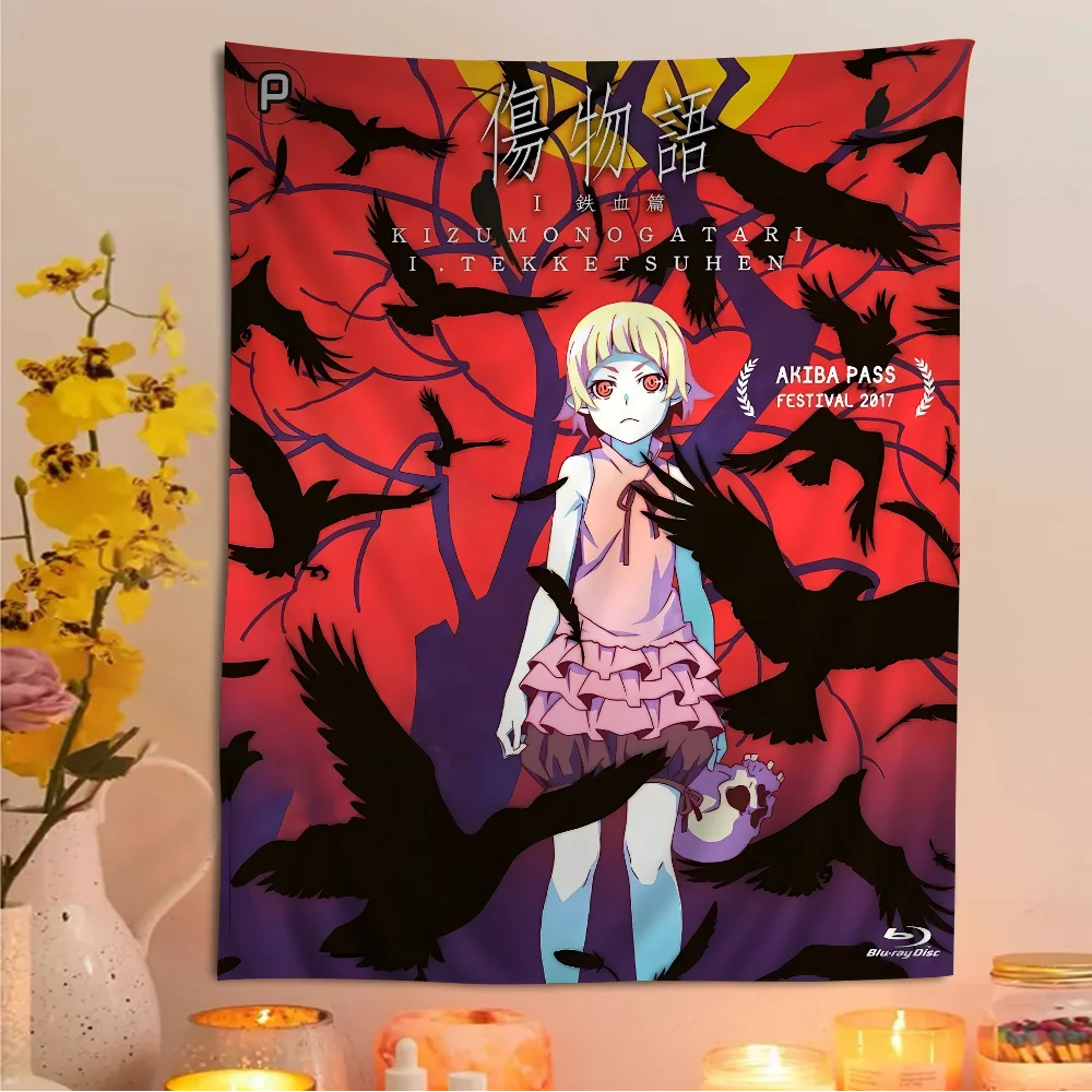 Kizumonogatari большой настенный гобелен с принтом индийский Будда украшение стены колдовство богемный хиппи настенный художественный декор