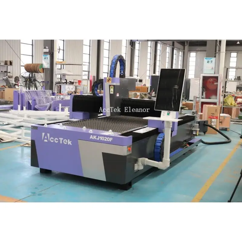 2000w 3000w 4000w Stainless Steel Carbon Steel Sheet AKJ1020F Small Fiber Laser Cutting Machine