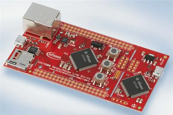 KIT_XMC45_RELAX_V1 XMC4500 SP 001018602   Макетные платы и комплекты — недорогой Dev Brd для MCU XMC45 с Ethernet