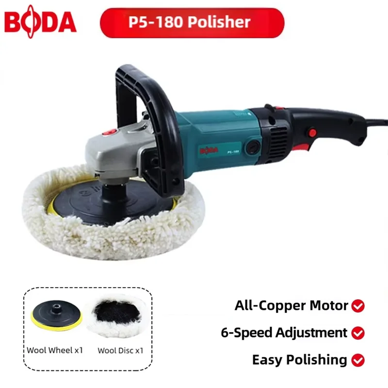 Multi-Function Polishing Grinding Waxing Machine with All-Copper Motor,6-Speed Adjustment for Wood Marble Terrazzo Car Care