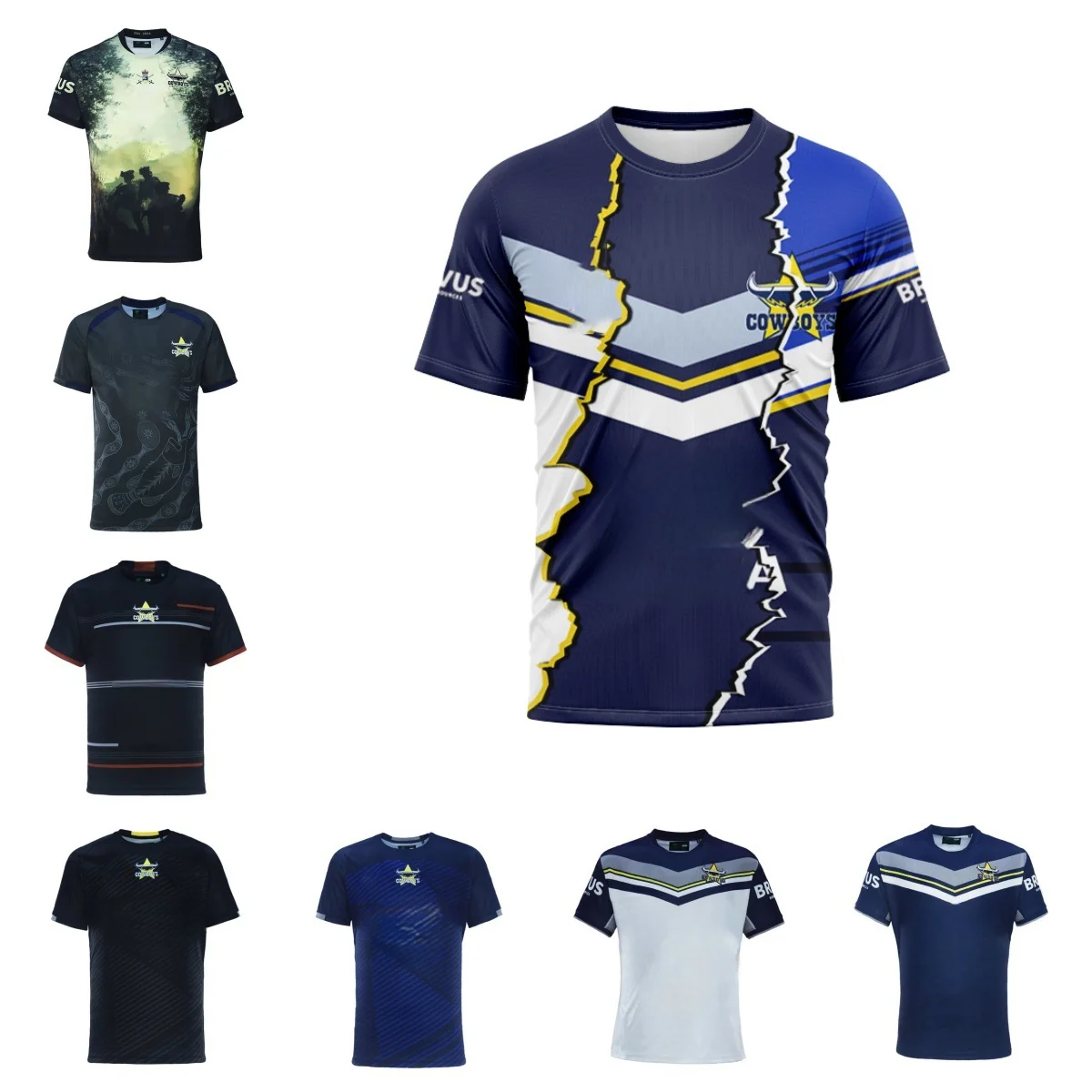 

2024 NEW North Queensland Cowboys Men's Aboriginal Jersey (Custom name and number )