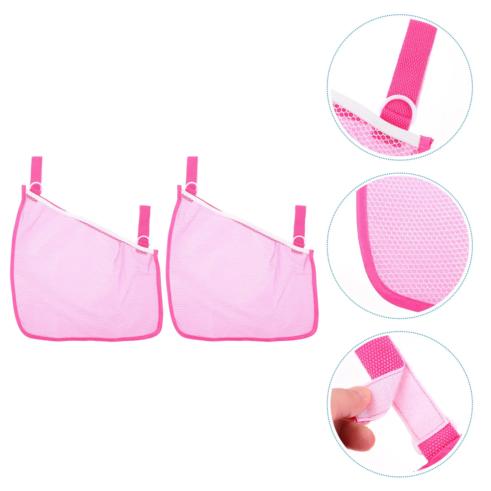 

2 Pcs Waterproof Stroller Hanging Bag Mesh Vacuum Storage Polyester Organizer Pram Cart Accessories Travel