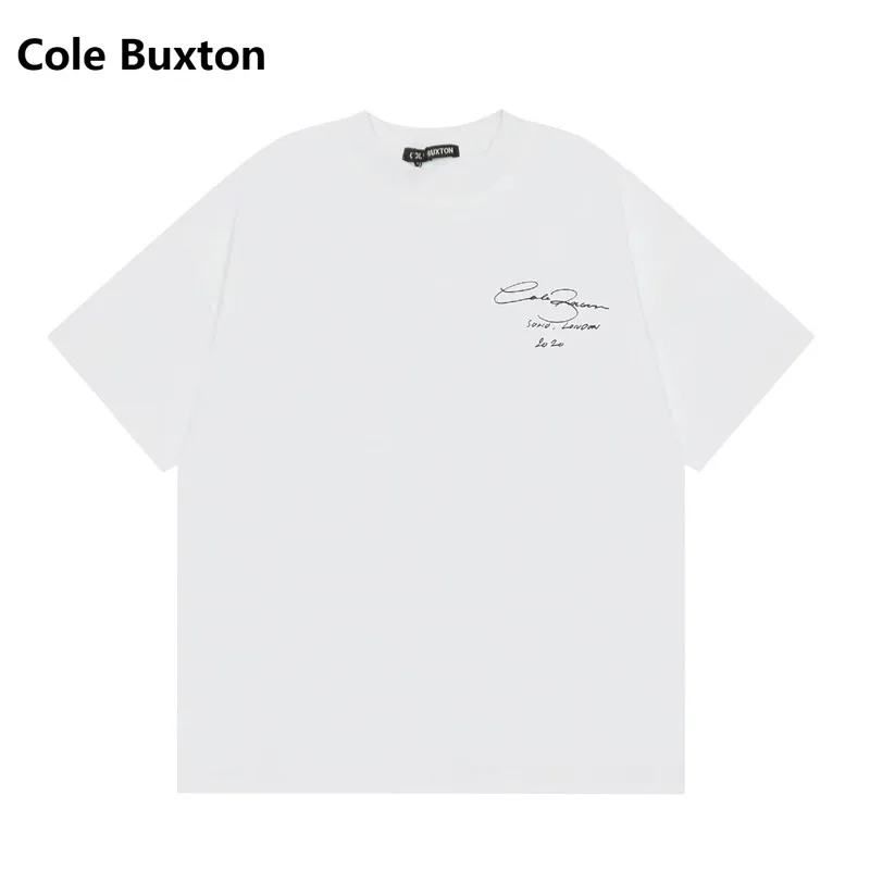 Cole Buxton Minimalist Slogan Western Streetwear Brand Relaxed Pure Cotton Short-Sleeve T-Shirt Base Layer
