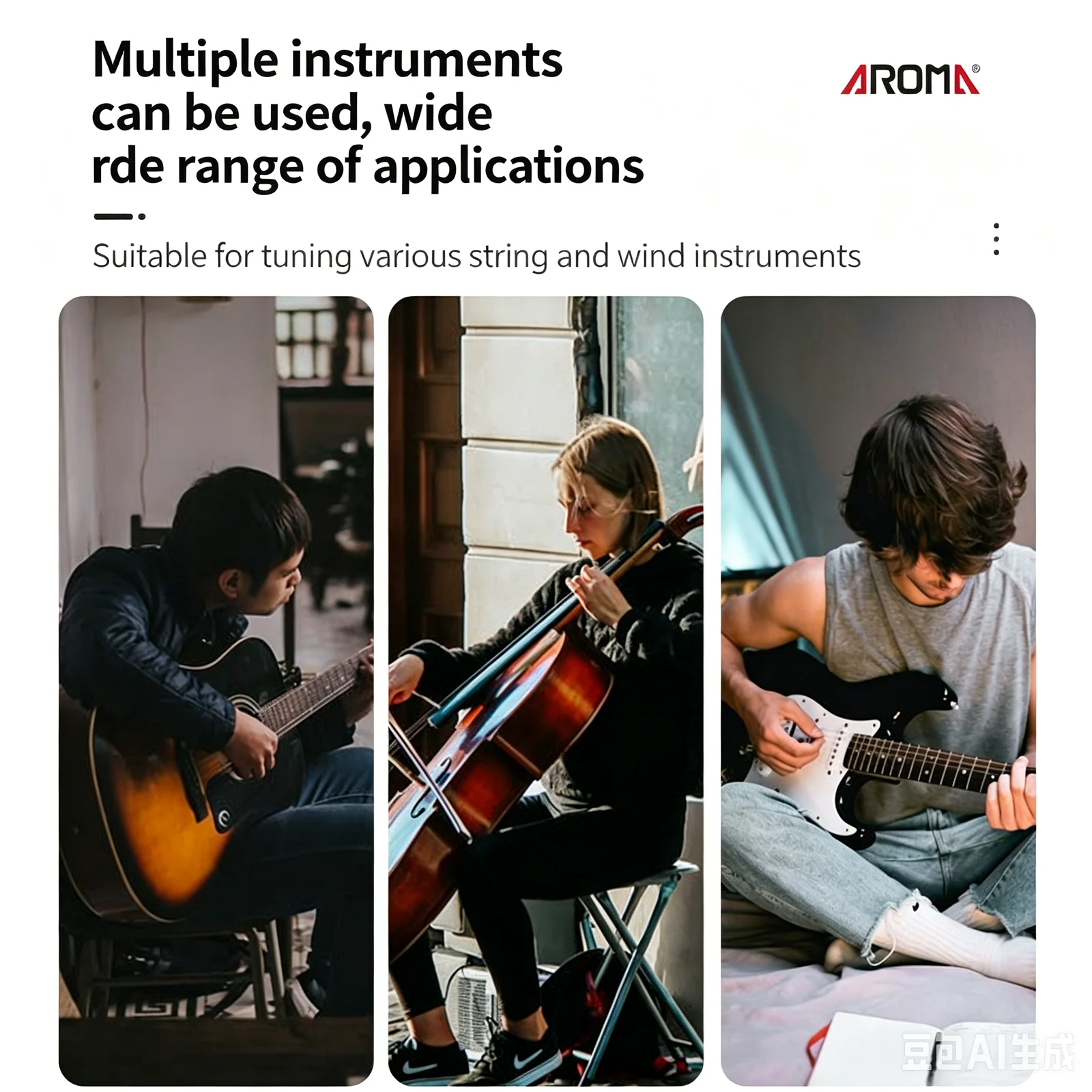 AMT-600 Digital Metronome Tuner Rechargeable Device with Stereo Headphone Output Calibration Tuner for Guitar Instruments image 6