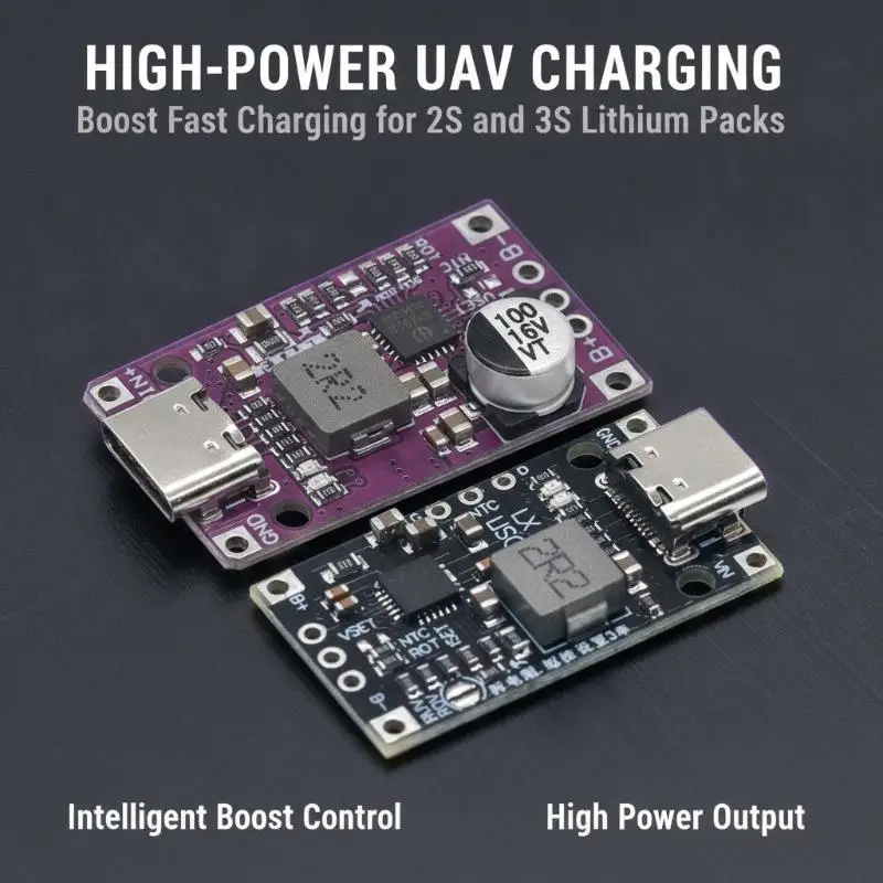 2S 3S LiPo Battery Charger Module 2/3Pcs Type-C 18650 5V to 8.4V 12.6V BMS for Power Bank Replacement