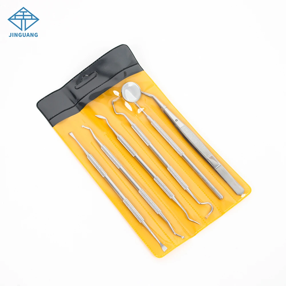 

3bags Stainless Steel Dental Teeth Cleaning Tool Oral Hygiene Explorer Probe Scraper Scaler Instrument