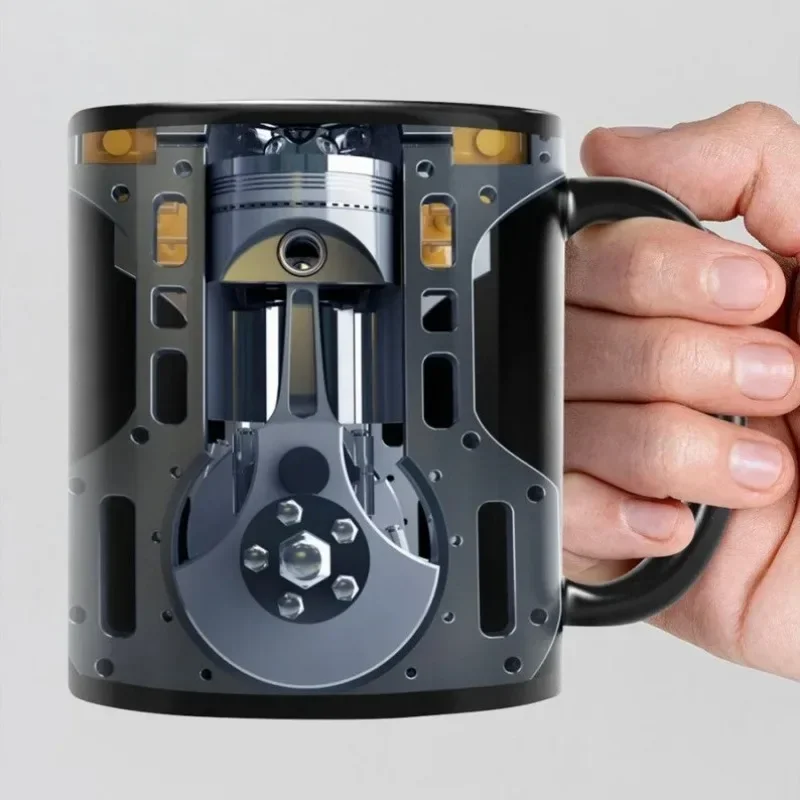 Creative and Interesting Mechanic Engine Ceramic Coffee Mug Men's Water Mug