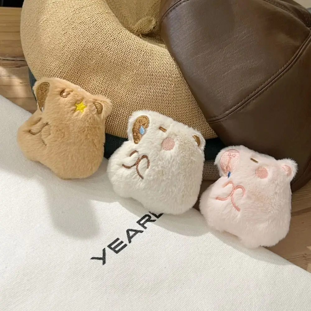 Porte-clés en peluche de dessin animé Capybara pour enfants, boule en peluche douce, jocharms, pendentif overd'inde, jouets pour enfants, charmant