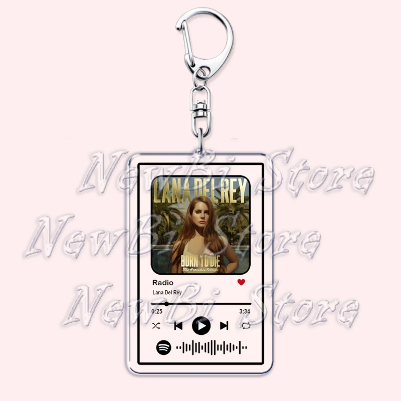 Trending Lana Del Rey Keychain for Women Accessories Music Summertime Sadness Young and Beautiful Tough Keying Jewelry Fans Gift