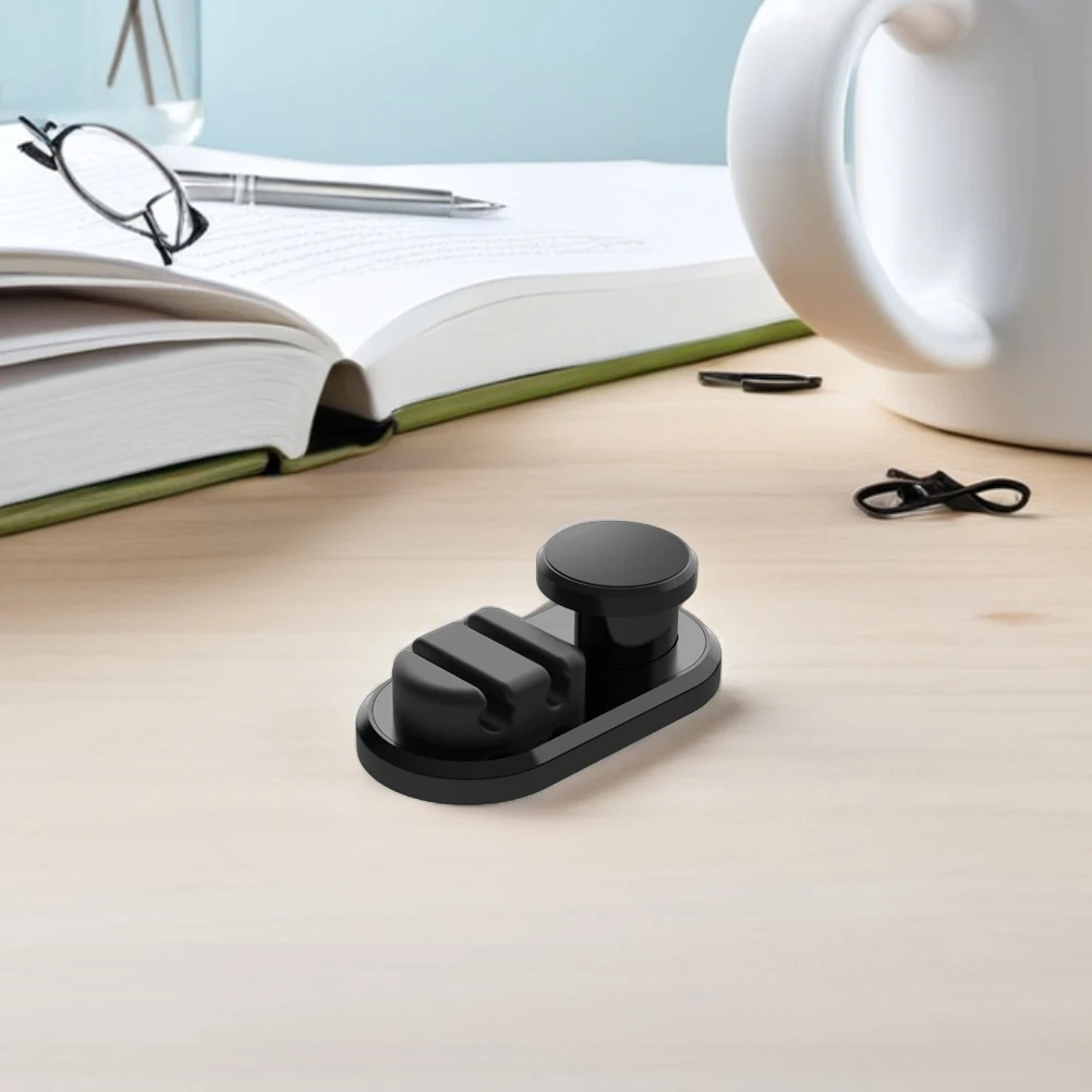 

2pcs Plastic Cord Holder For Desk Car Office Data Cable Organizer Tidy Wire Clips Compact Lightweight Desktop Cable