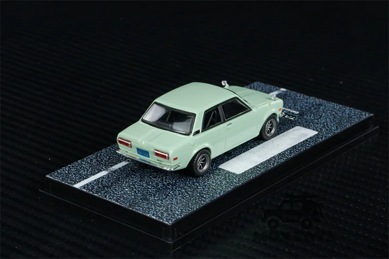 Tarmac Works 1:64 Datsun 510 Light Green Diecast Model Car