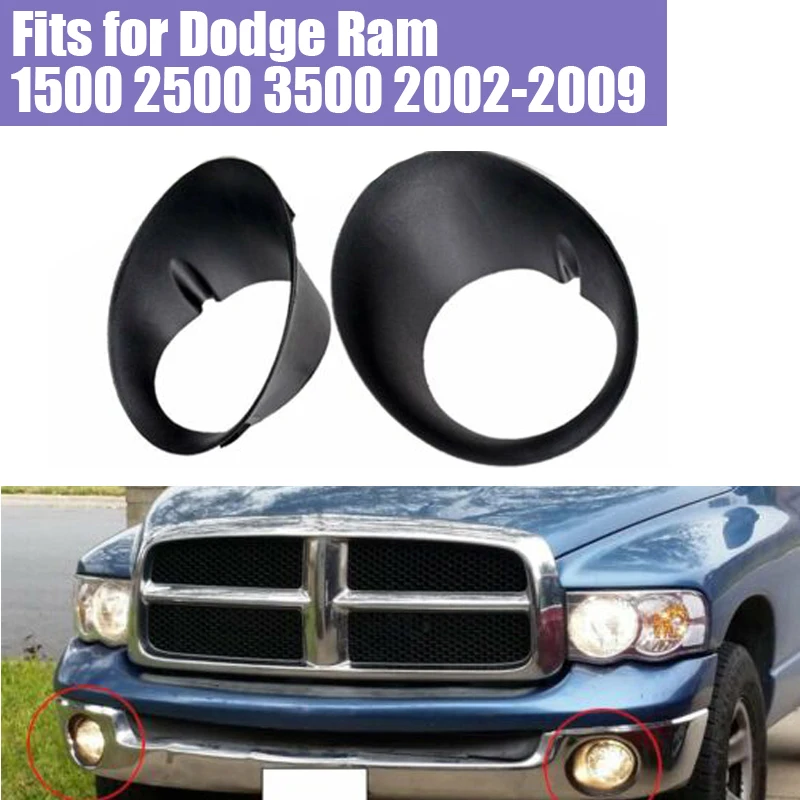 Rhyming 1 Pair Fit For Dodge Ram 1500 2500 3500 2002-2009 Fog Lamp Frame Front Bumper Fog Light Bezel Cover Trim Car Accessories