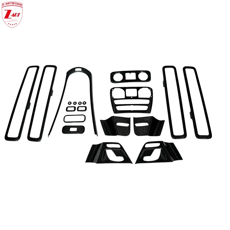 Z-ART W464 Dry Carbon Fiber Interior Kit For Benz W464 G Wagon Prepreg Carbon Fiber Interior Trim Parts for G500 G63 2019+ 19PCS