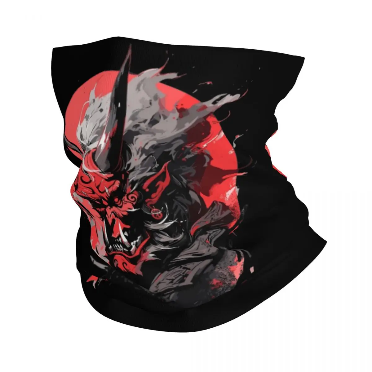 Japanese Samurai Oni Bandana Neck Gaiter Printed Mask Scarf Warm Headband Running Unisex Adult All Season