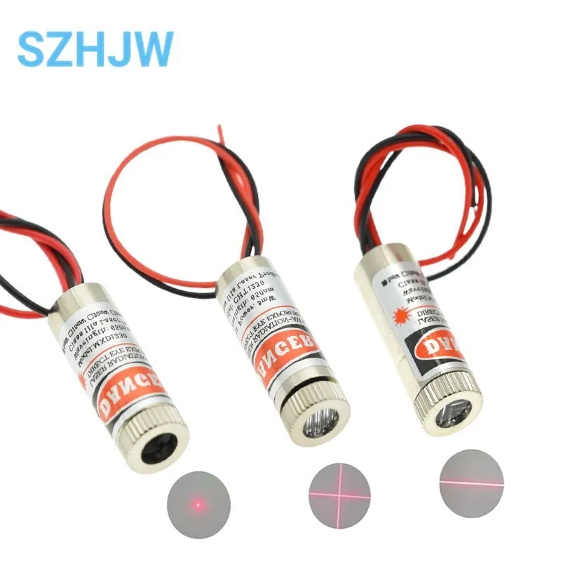 650nm 5mW Red Point / Line / Cross Laser Module Head Glass Lens Focusable Focus Adjustable Laser Diode Head Industrial Class