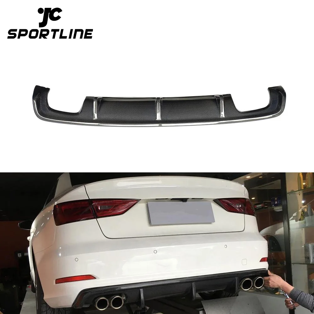 

Car Carbon Fiber Rear Bumper Lip For Audi A3 8V 4 Door