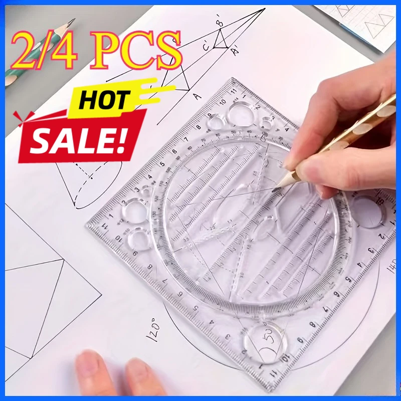 

2 шт. многофункциональных вращающихся линеек, для быстрого черчения кругов, геометрических фигур, шаблонов с функцией циркуля, эллипсов