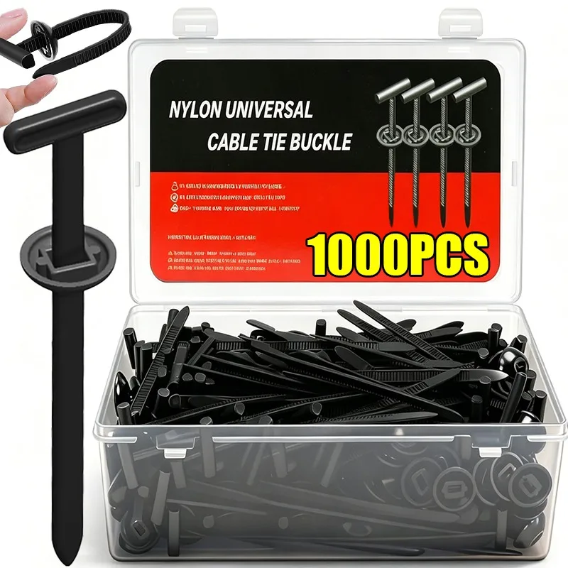 Nylon Cable Tie Clips Replaceable Auto Fixed Screw Fasteners Car Fenders Trunk Engine Guard Panel Wire Clip Management Tools