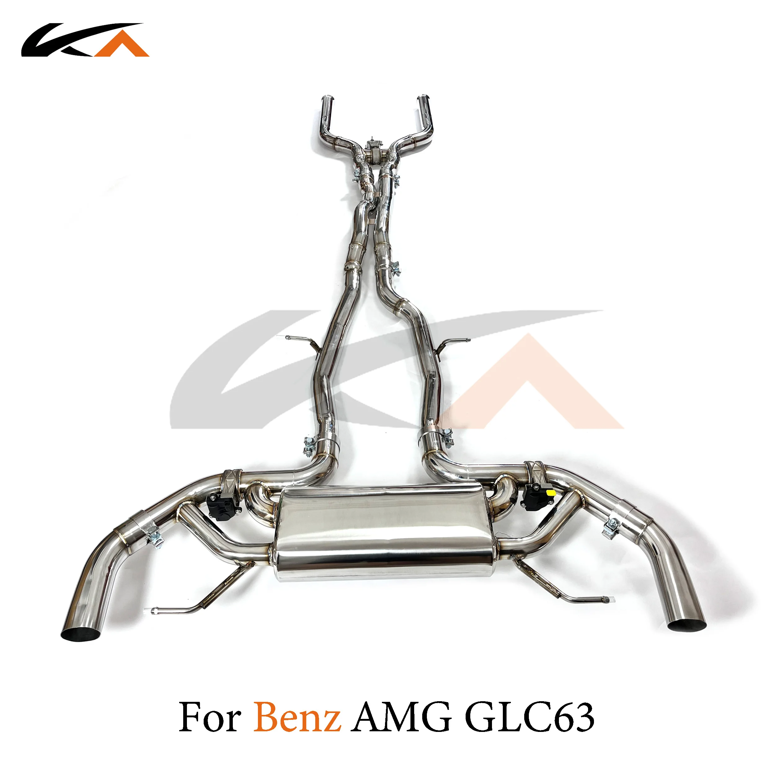 

KA Tuning exhaust system steel catback for Mercedes-Benz AMG GLC63 4.0T rear section with muffler and valve sport sounds