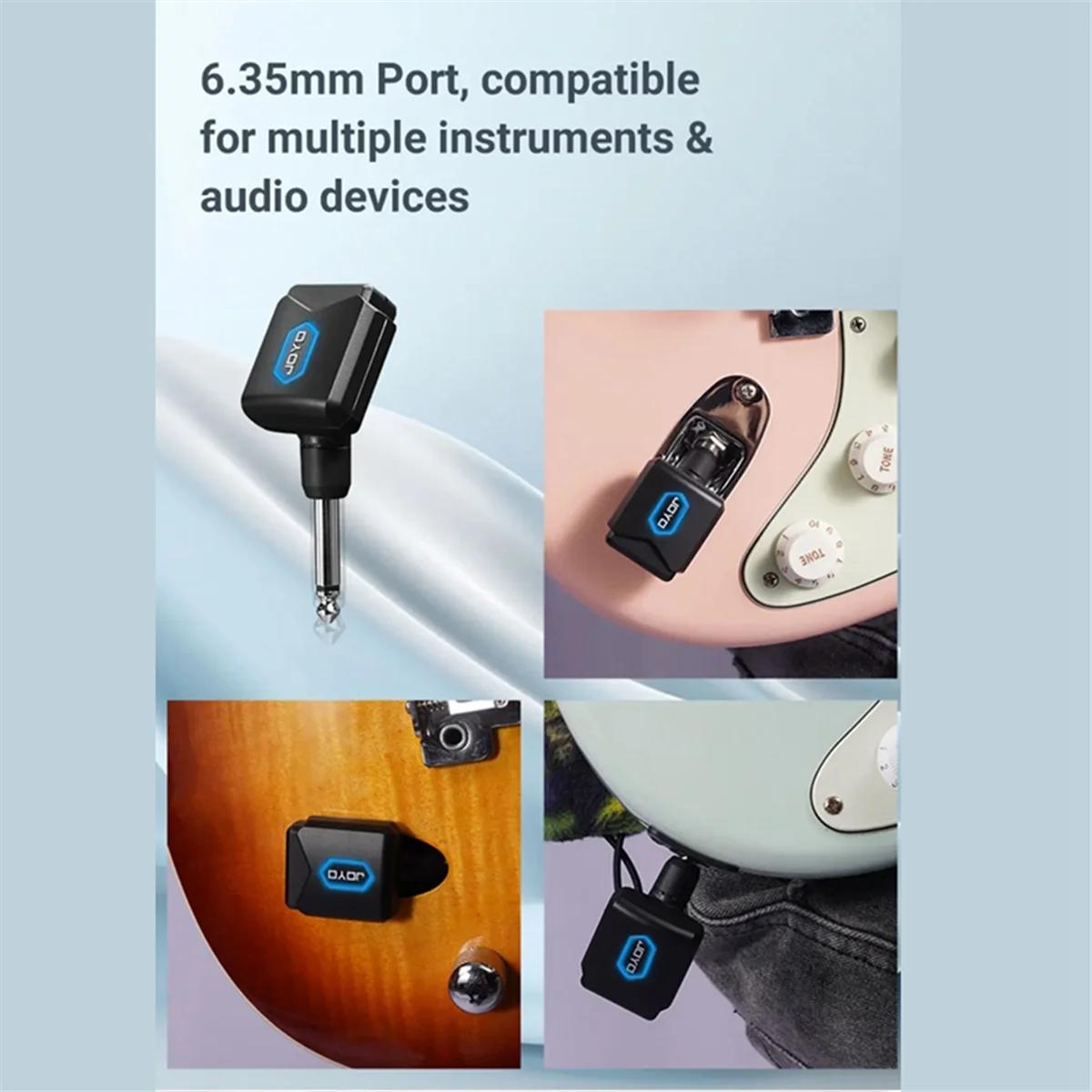 

JOYO JW-06 Wireless Guitar System 5.8GHz Digital Wireless Guitar Transmitter and Receiver for Electric Blowpipe Guitar Bass