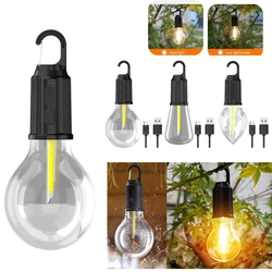 LED Camping Lamp with Hook LED Tent Light Type-C USB Rechargeable Lamp Waterproof 3 Modes Outdoor Lighting BBQ Atmosphere Lights