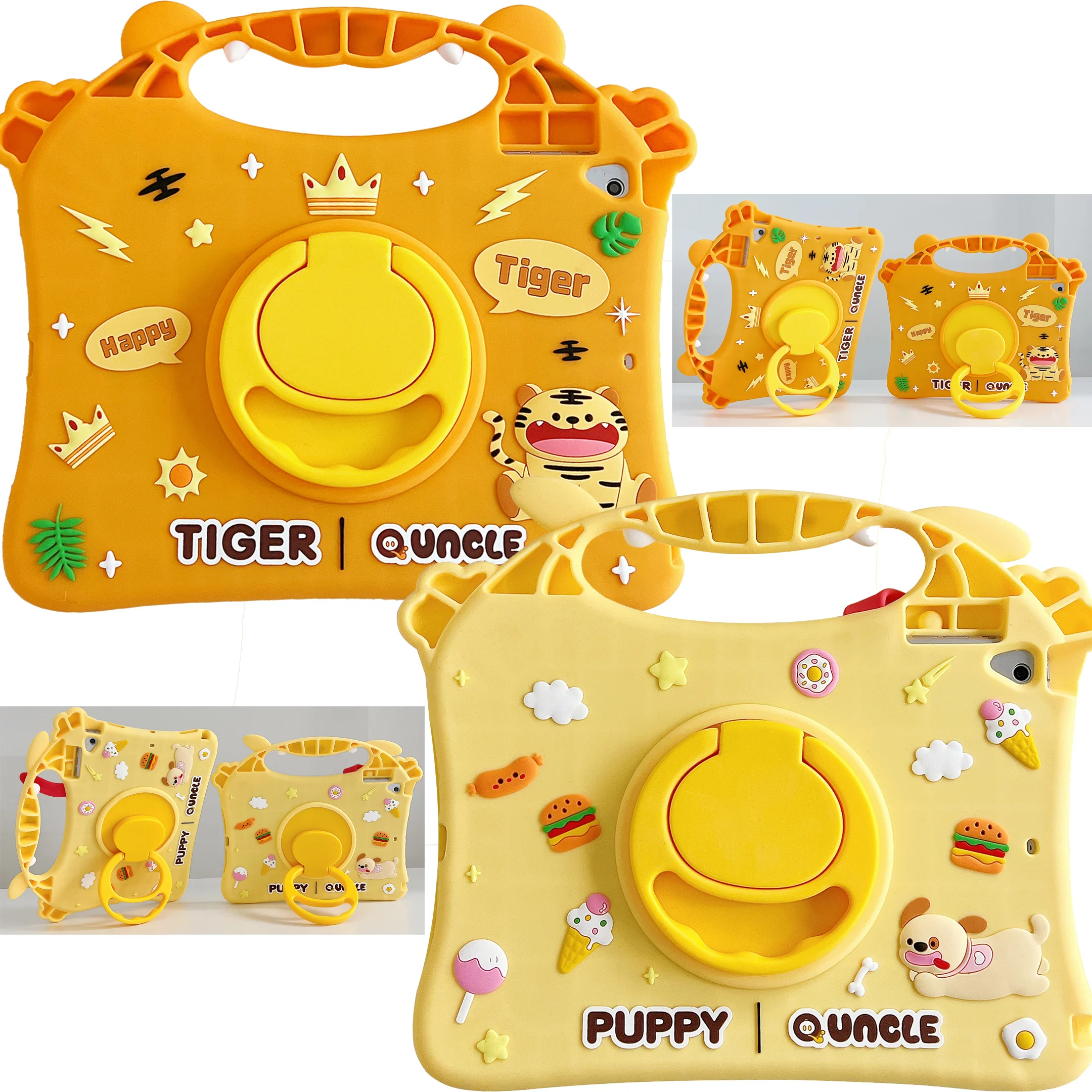 

Cartoon Silicone Kids Tablet Case For Air 11 5 4 10.9 Pro 11 10th Cover 9th 8th 7th Generation 10.2 Mini 7 6 Stand Funda