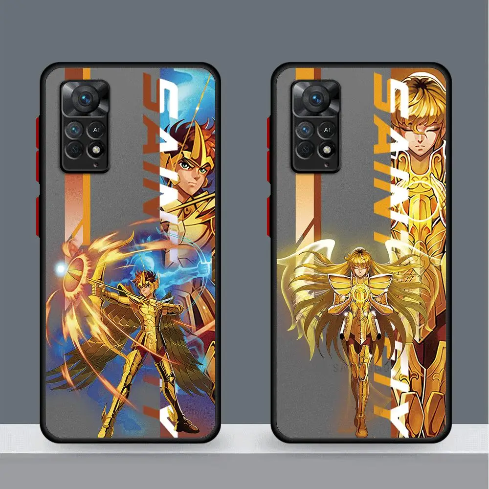 Saint Seiya Phone Case for Xiaomi Redmi Note 11 10 13 9 Pro 4G 12 Pro 4G 5G 11 12 13 Pro Plus 5G 12S 11S 10S 9S 9T Matte Cover